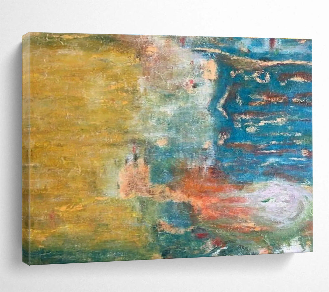 Customized Large-Scale Abstract Hand Painting for Subterranean Aquarium Air Quality Control Facility DLZ3105