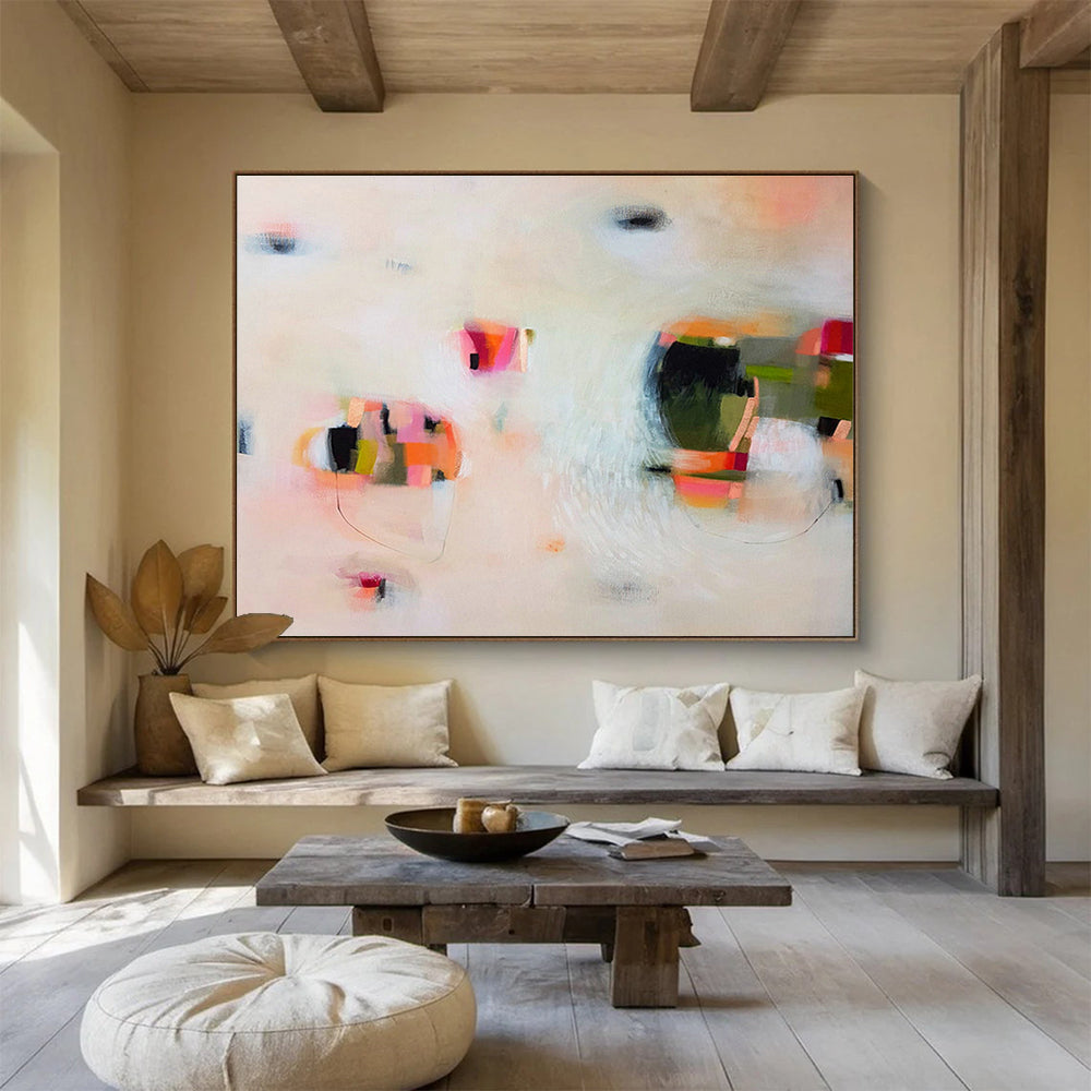 Prism Glass Custom Hand-Painted Abstract Art for Light Installations and Gallery Displays