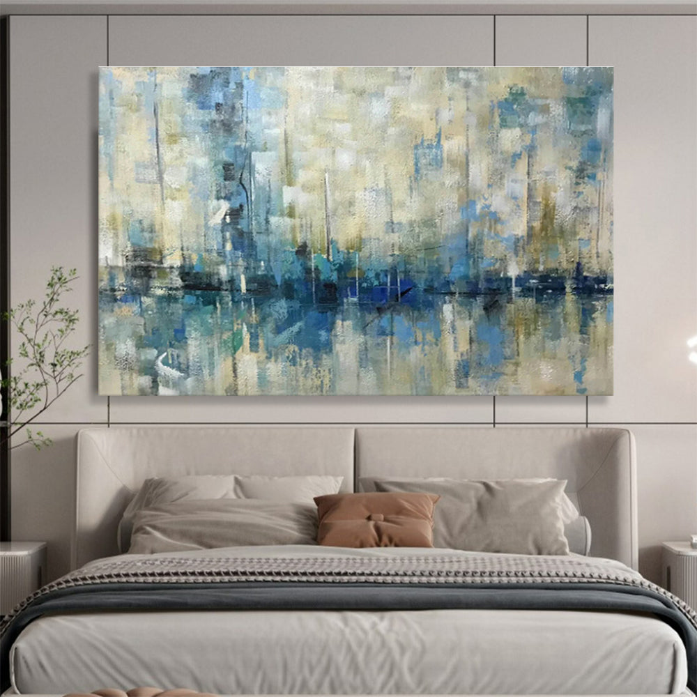 Custom-Made Space Tourism Terminal Large Abstract Hand Painting DLZ2550