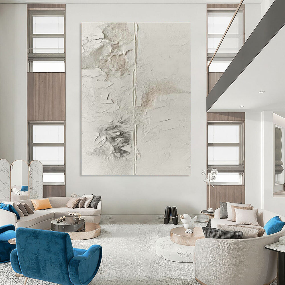 Monumental Large Custom Hand-Painted Abstract Art - Elegant Ambiance for Fine China Showrooms  DLZ0242