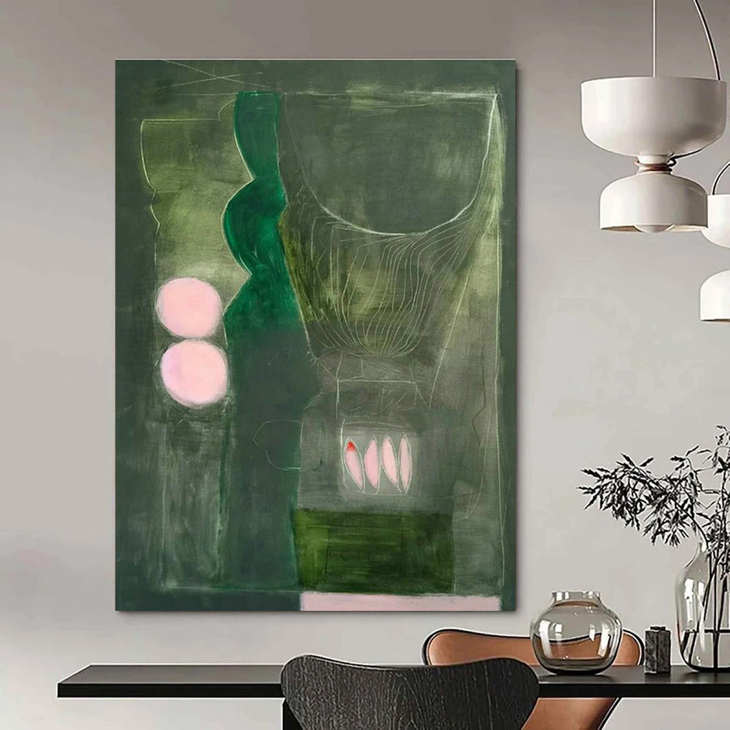 Large-Scale Custom Hand-Painted Abstract Painting - Stylish Art Decoration for Clubs  DLZ0136