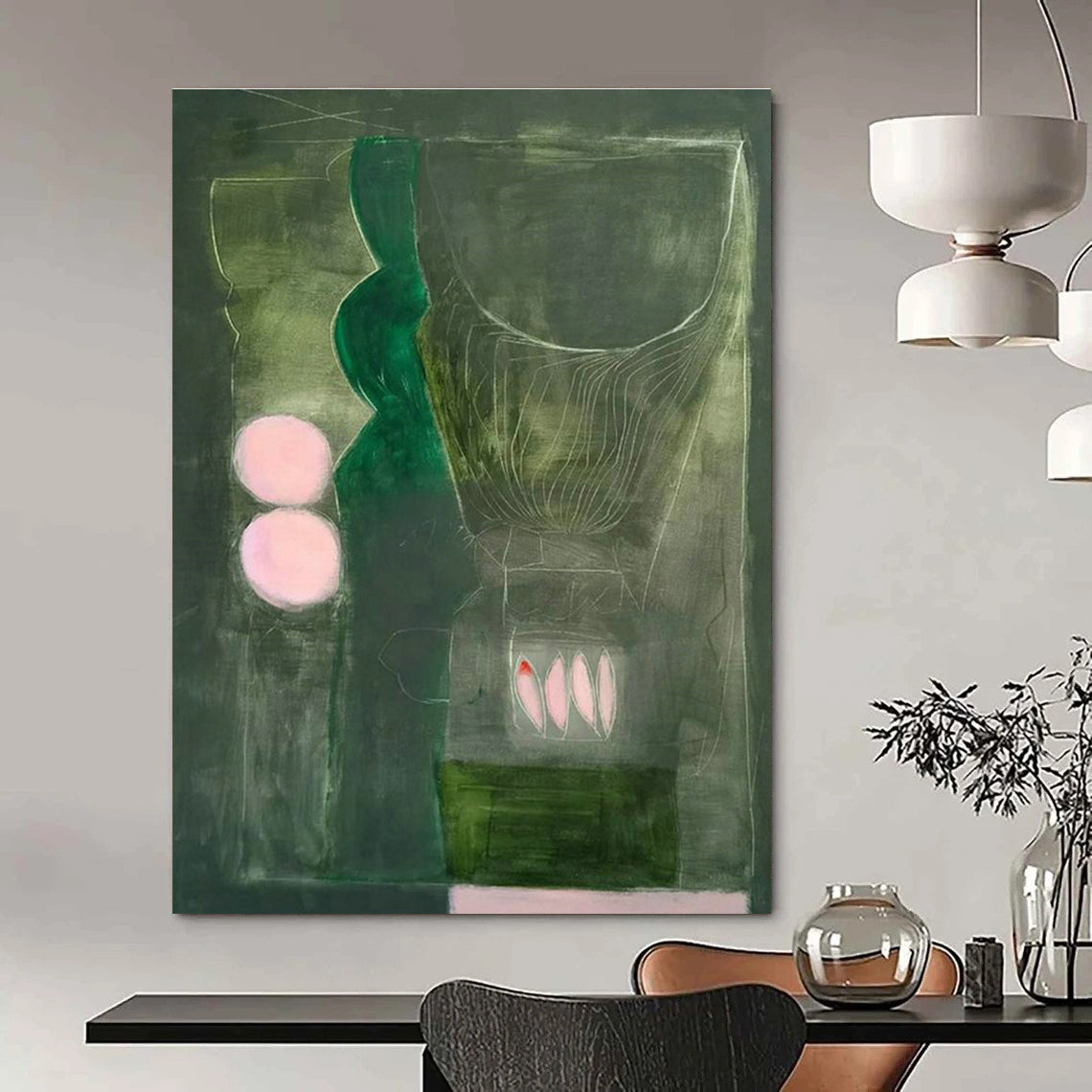 Large-Scale Custom Hand-Painted Abstract Painting - Stylish Art Decoration for Clubs  DLZ0136