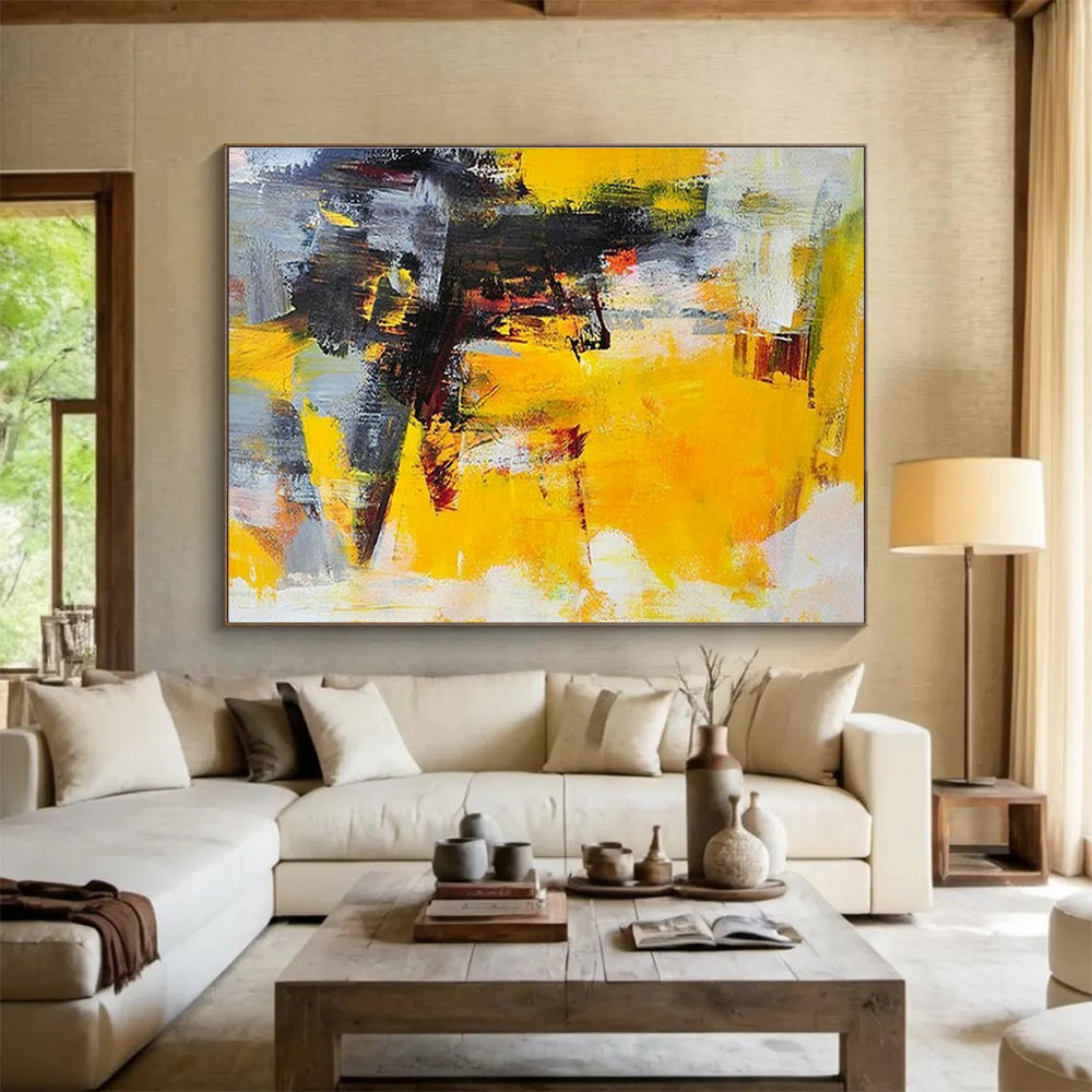 Customized Large Abstract Hand Painting for Airship Hangar Maintenance Area DLZ2813