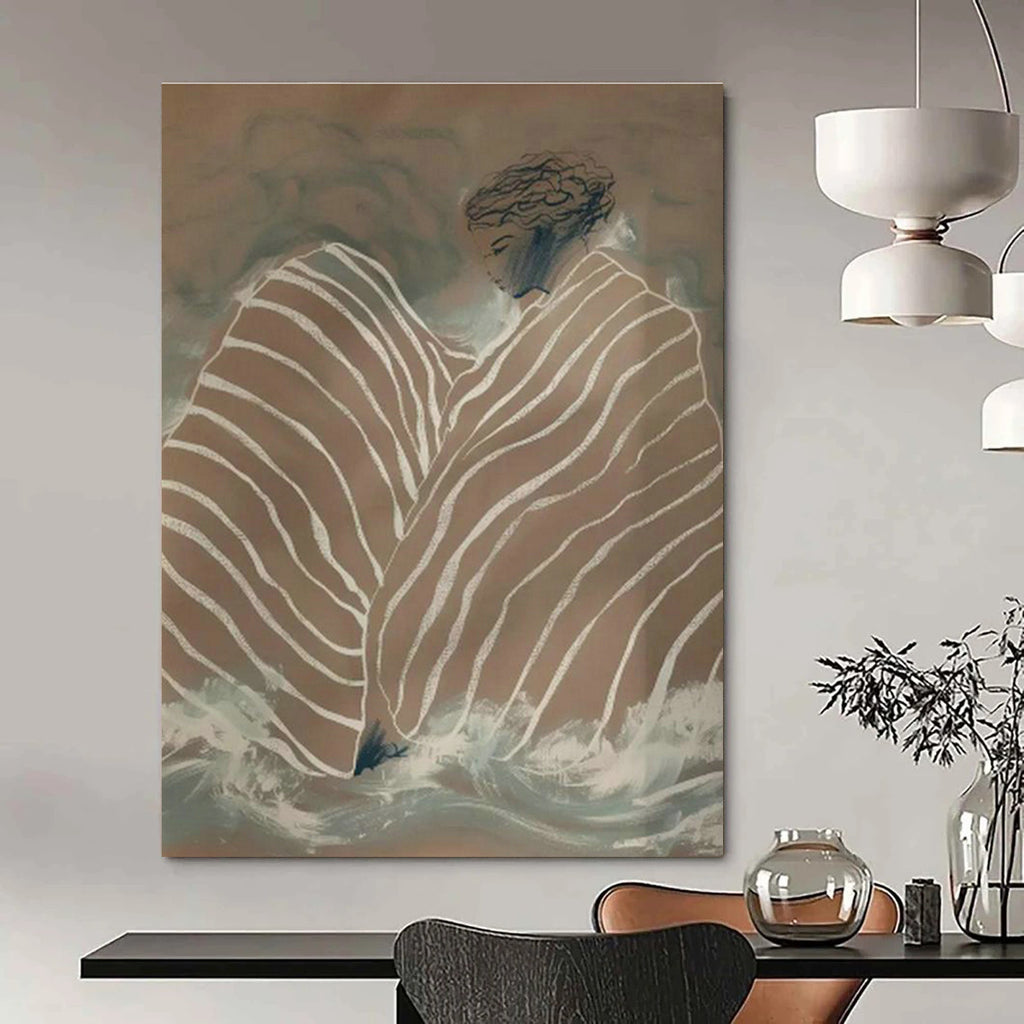 Immense Custom Hand-Painted Abstract Art - Whimsical Wonder for Puppet Workshops  DLZ0217