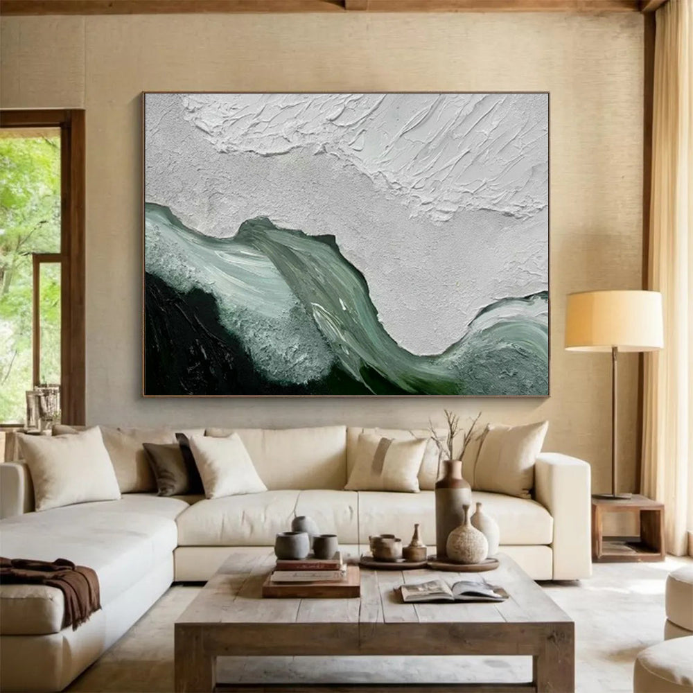 Custom Giant Abstract Hand Painting for Vertical Urban Farming Crop Growth Hormone Research Lab DLZ3128