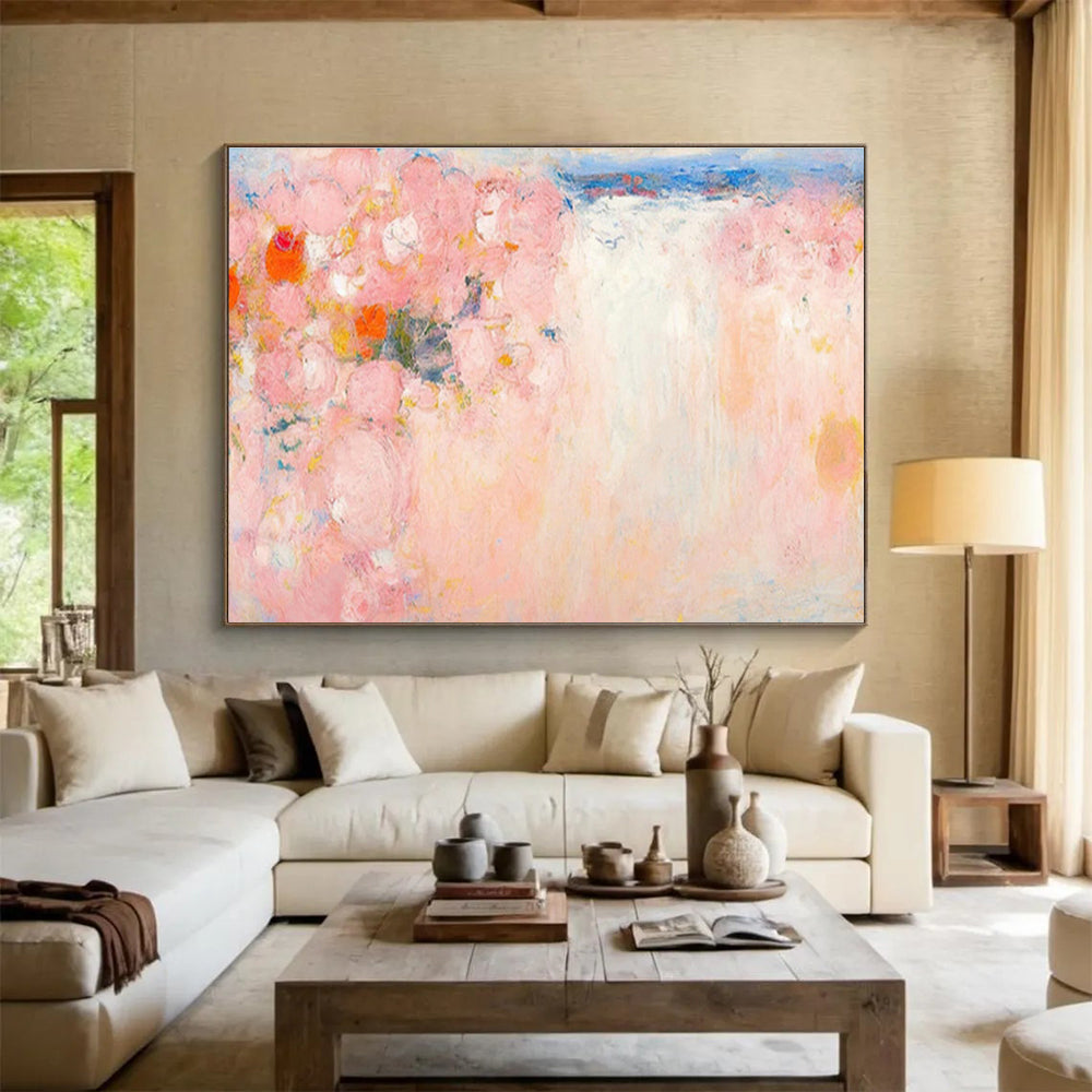 Custom Giant Abstract Hand Painting for Ferry Terminal Waiting Lounge DLZ2795