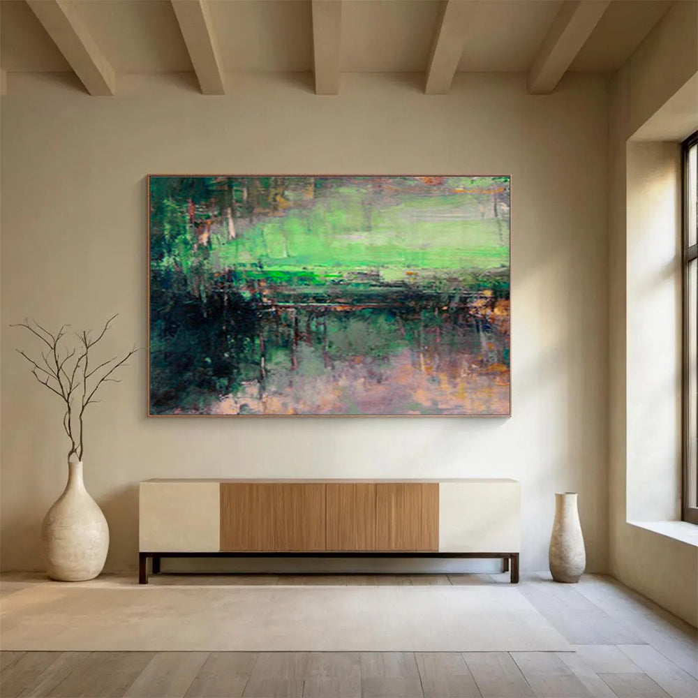 Custom-Made Giant Abstract Hand Painting for Sleep Clinic DLZ2779