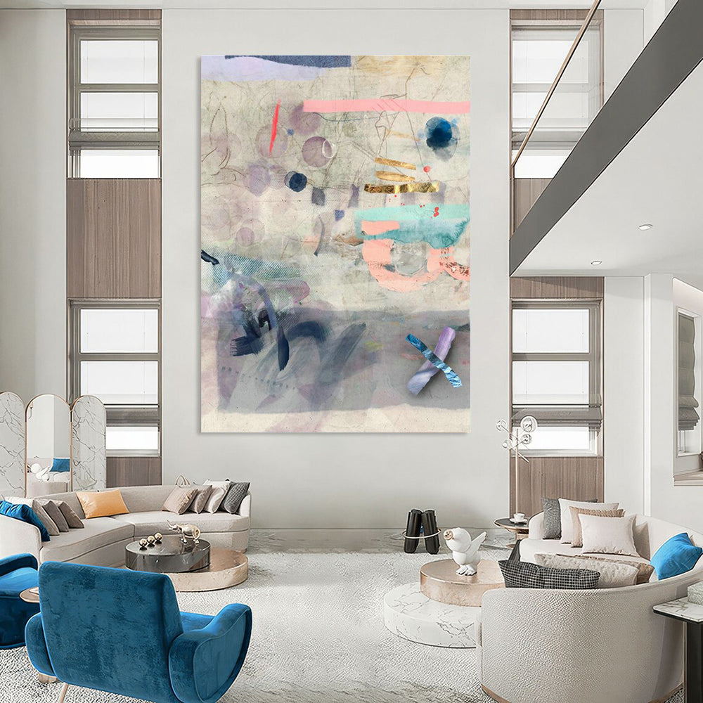Generous Custom Hand-Painted Abstract Art - Charming Touch for Bed & Breakfasts  DLZ0160