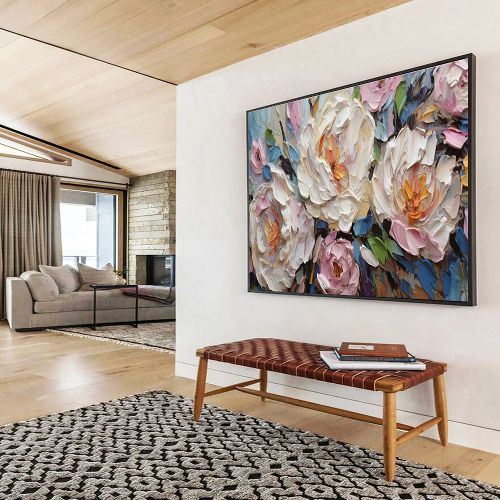 Oversized Customizable Handmade Abstract Wall Art for Basement Rec Rooms DLZ3275