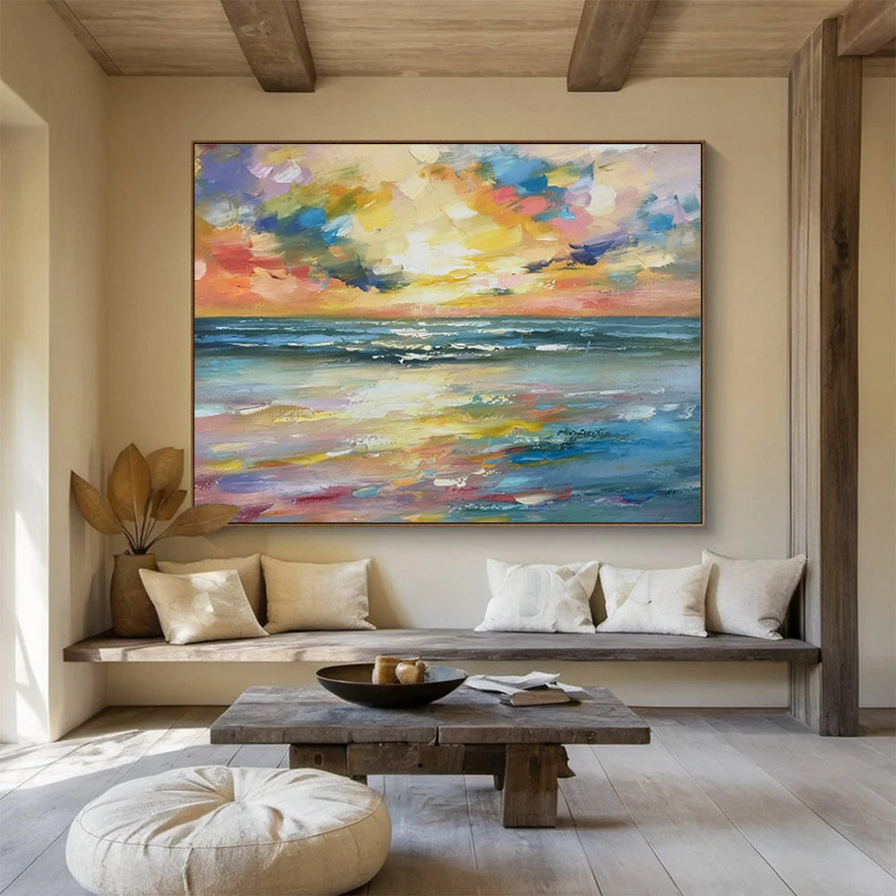 Tailored Hockey Arena Giant Abstract Hand-Painted Mural