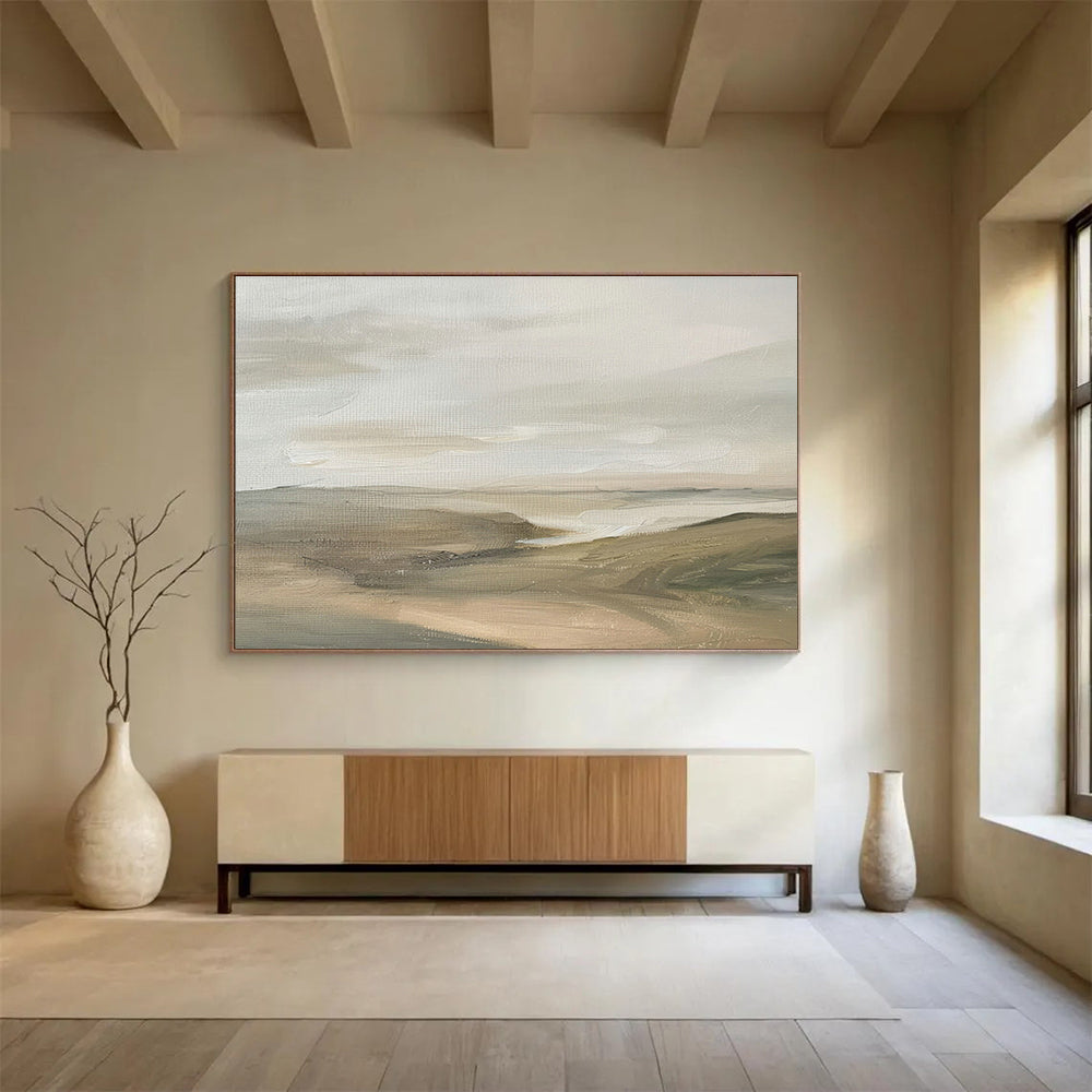 Bespoke Vertical Urban Aquarium Research Center Oversized Abstract Hand-Painted Mural DLZ2631