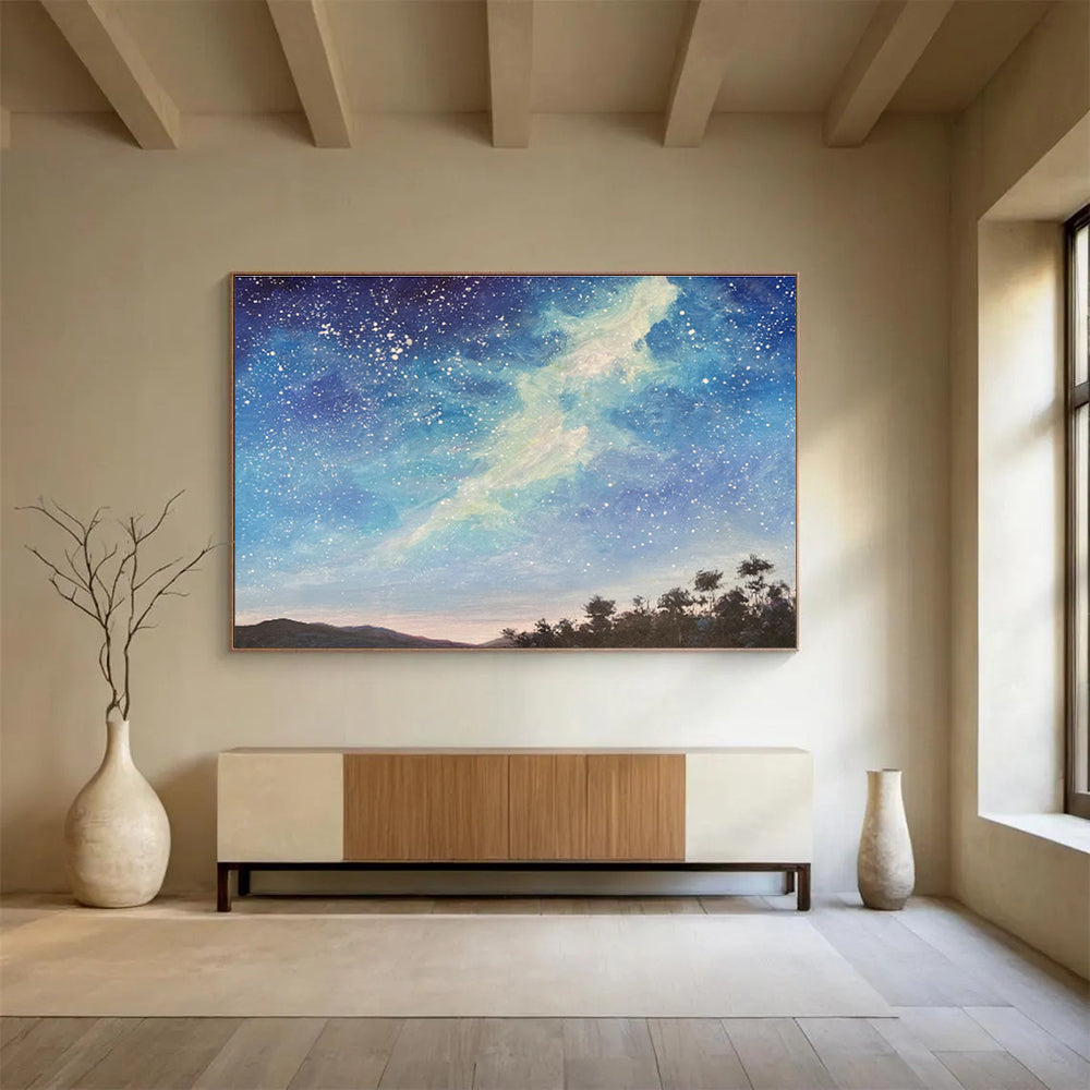 Customizable Ski Resort Gondola Abstract Hand Painting