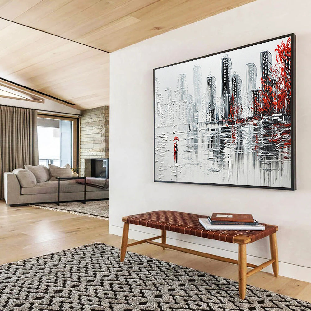 Big Custom Hand-Painted Abstract Canvas for Community Centers DLZ3270