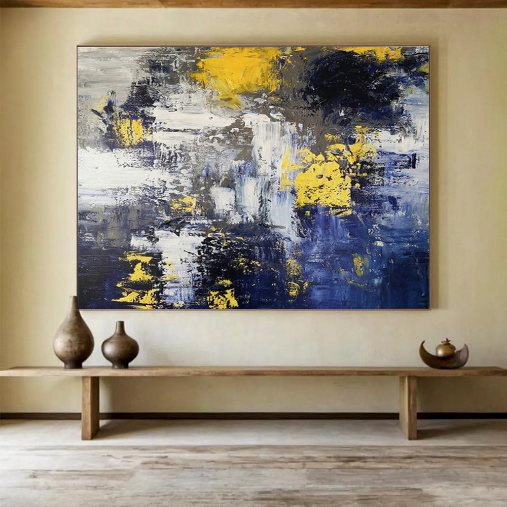 Custom Giant Abstract Hand Painting for Subterranean Aquifer Monitoring and Protection Center DLZ3033