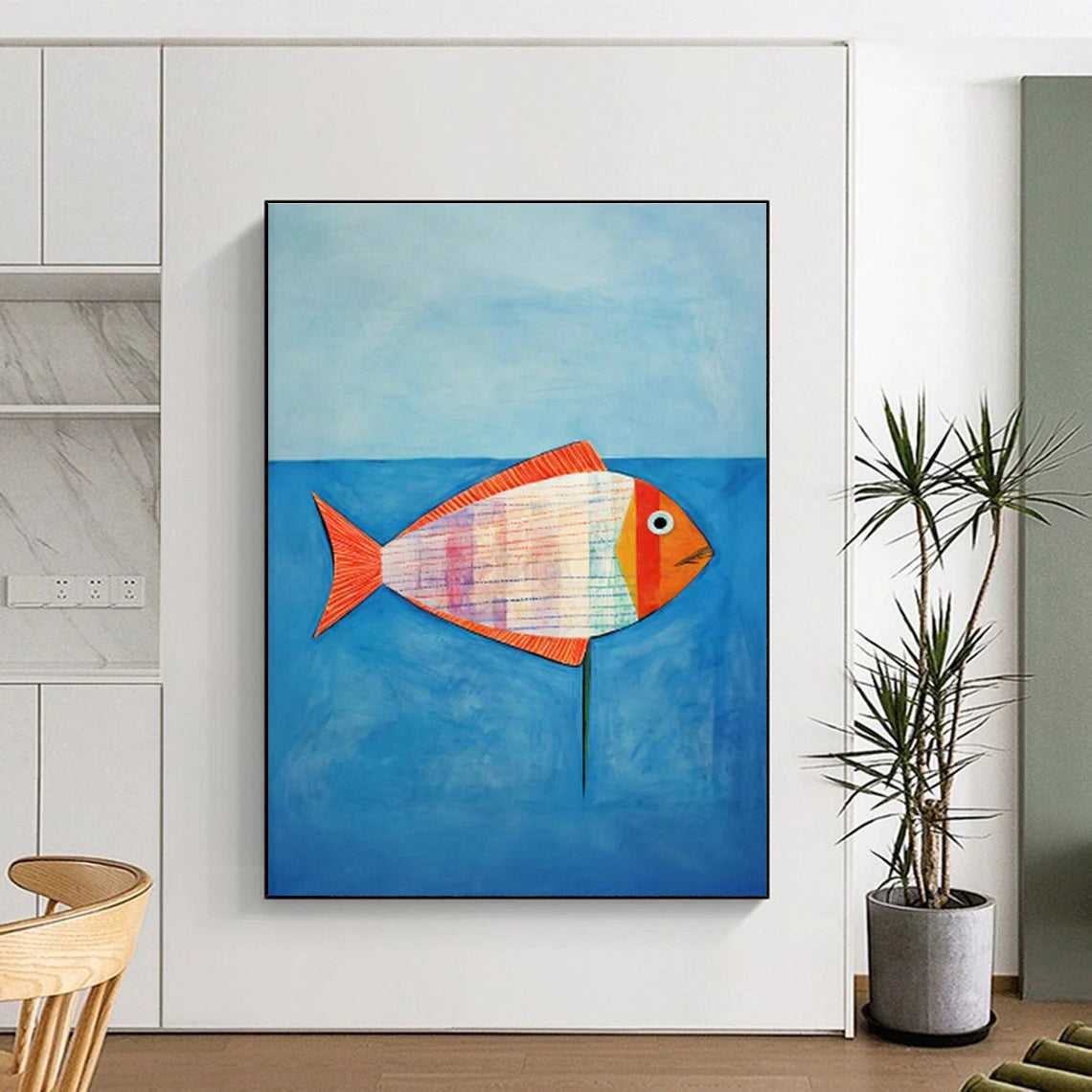 Extra Wide Custom Handmade Abstract Painting for Urban Mushroom Cultivation Centers  DLZ0113