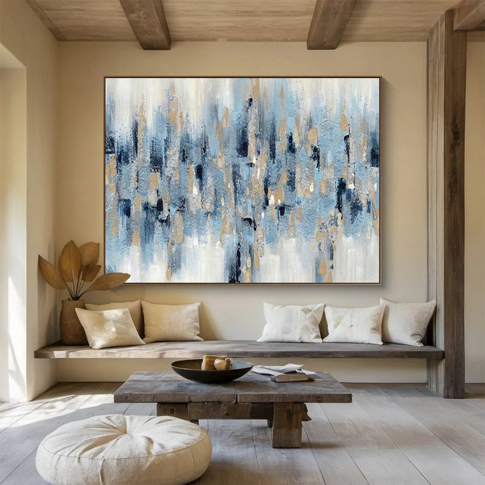 Customized Large Abstract Hand Painting for Antarctic Ozone Layer Monitoring Station DLZ2985