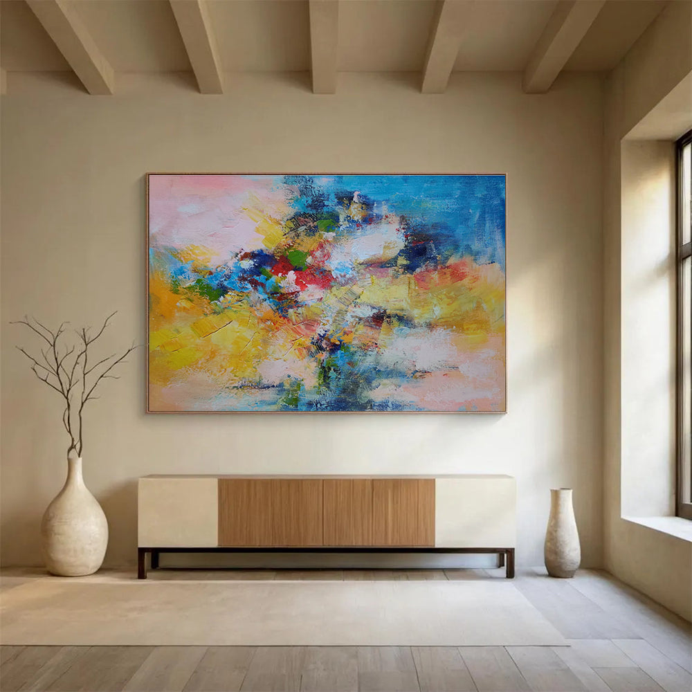 Customizable Rooftop Garden Abstract Hand Painting