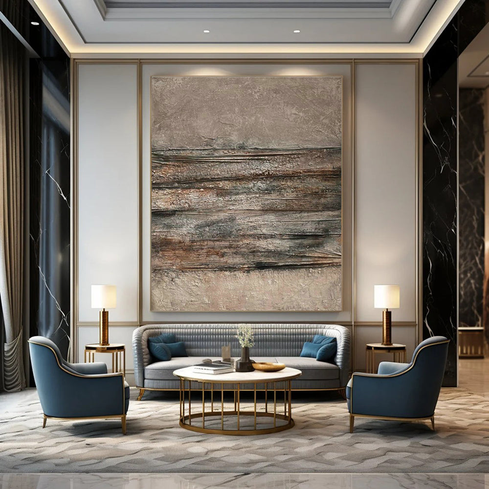Large-Scale Custom Hand-Painted Abstract Canvas - Whimsical Decor for Children’s Museums  DLZ0200