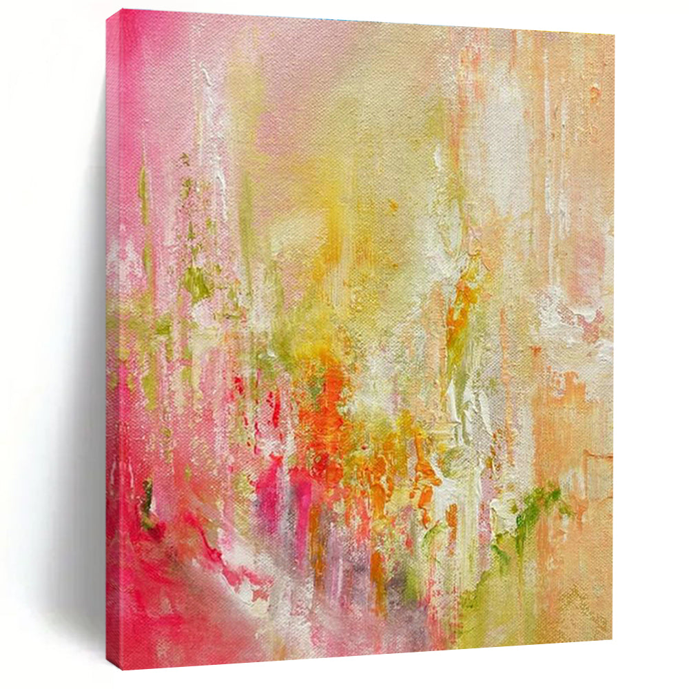 Gigantic Custom Hand-Painted Abstract Artwork for Traditional Indian Bollywood Dance Studios  DLZ0055