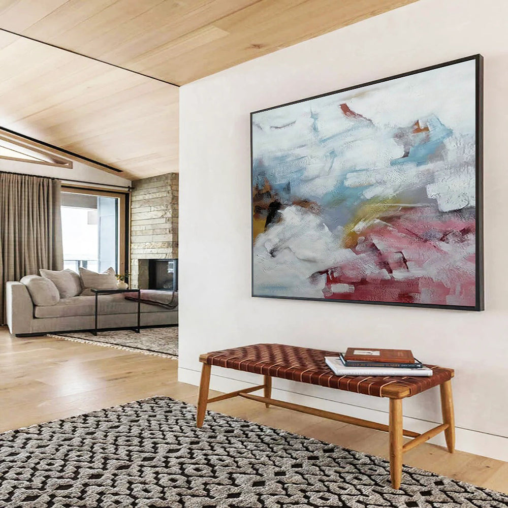 Tailored High-Altitude Research Station Giant Abstract Hand Painting DLZ2547