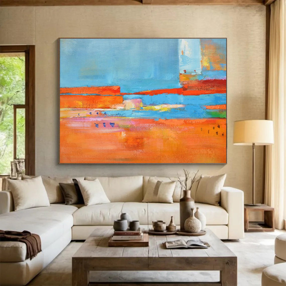Oversized Custom Abstract Hand Painting for Train Station Main Hall DLZ2792