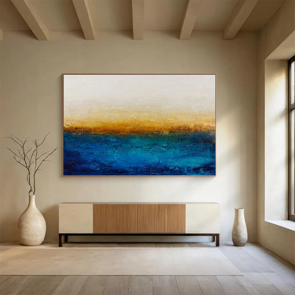Large Geometric Abstract Canvas - Made to Order Oil on Linen for Office Decor