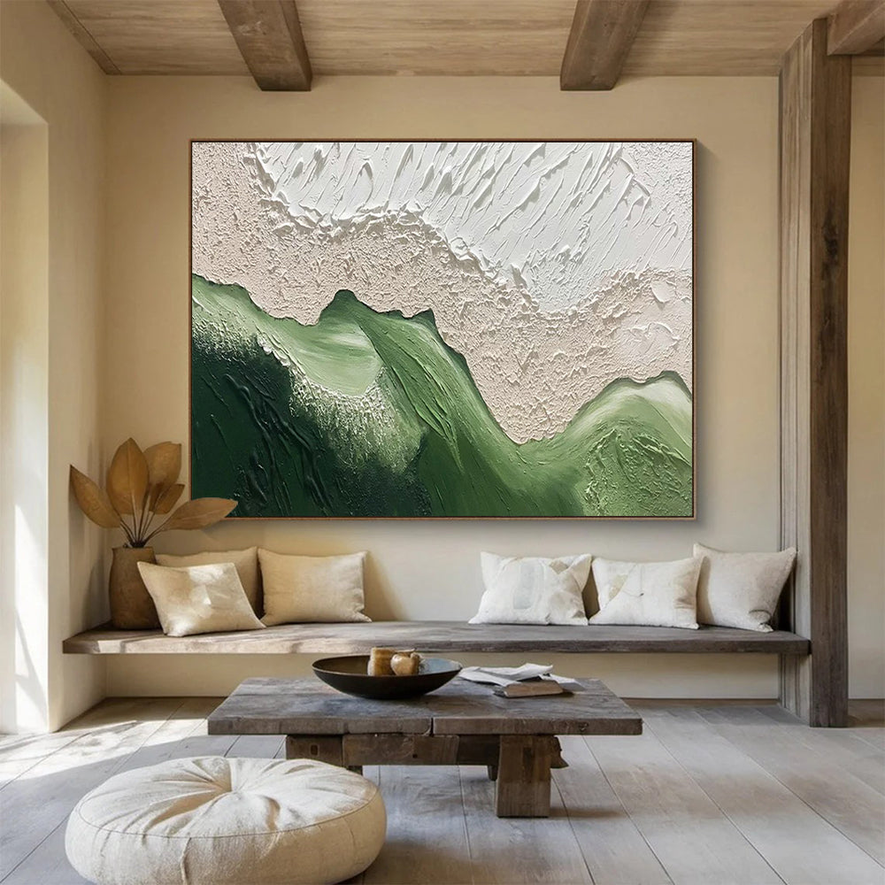 Big Custom Hand-Painted Abstract Canvas for Hotel Lobbies DLZ3258