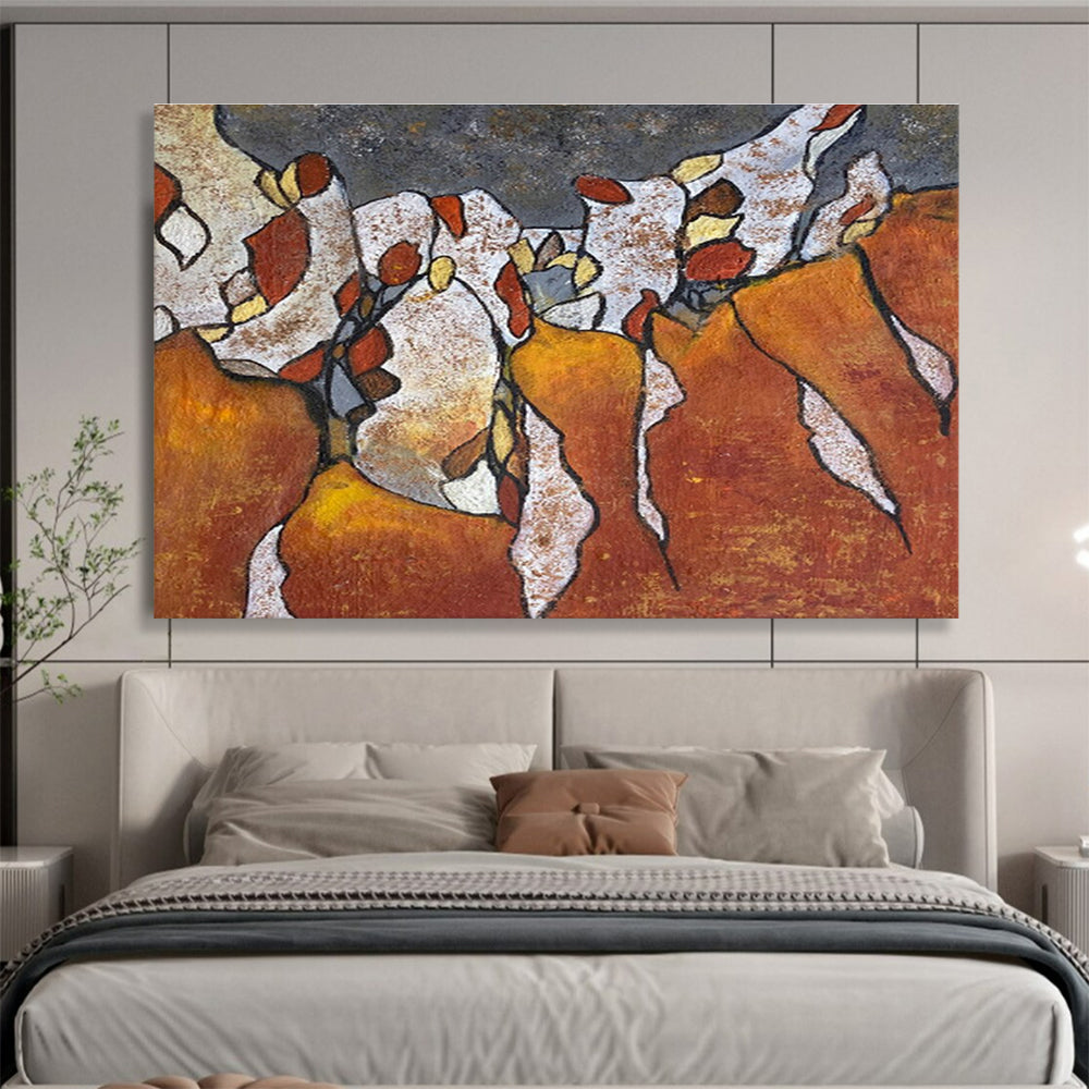 Immense Abstract Floral Painting - Commissioned Acrylic for Retail Stores