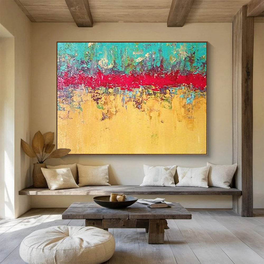 Custom-Made Giant Abstract Hand Painting for Vision Therapy Center DLZ2787