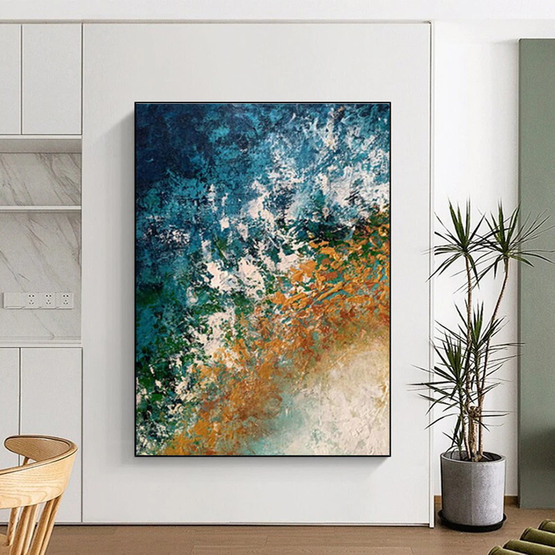 Oversized Customizable Handmade Abstract Canvas for Jewelry Boutiques  DLZ0009