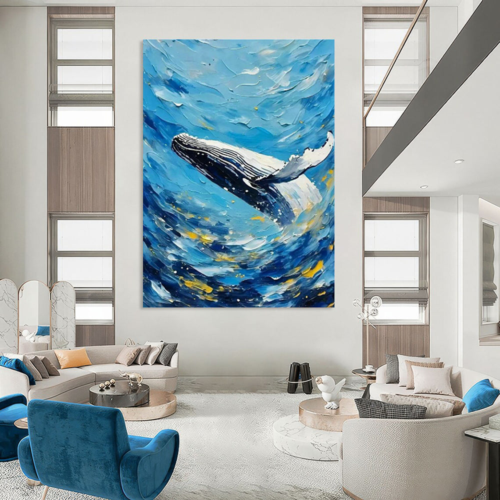 Enormous Custom Hand-Painted Abstract Painting - Artistic Flair for Millinery Fashion Shows  DLZ0292