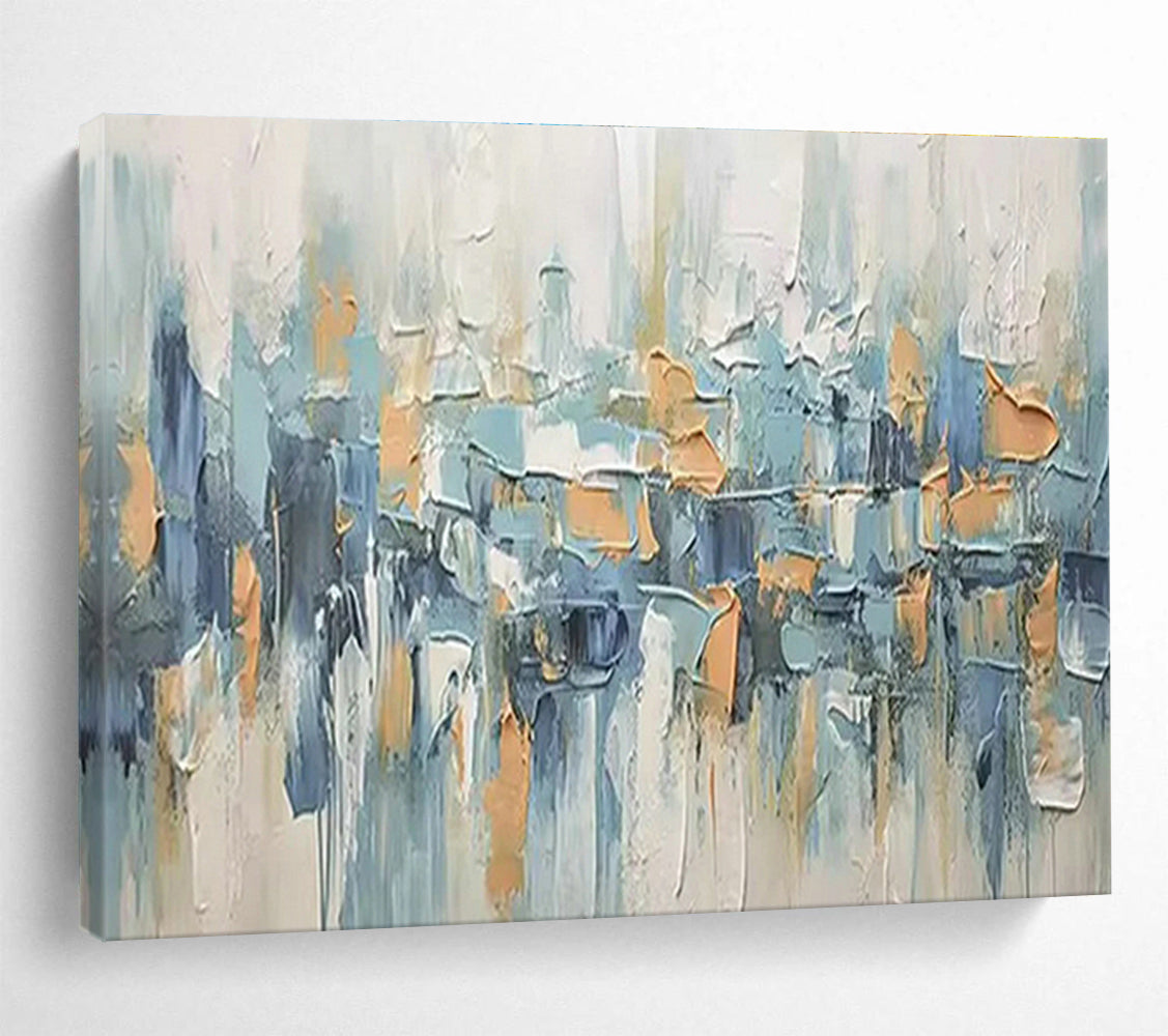 Large Custom Abstract Hand-Painted Art for Underwater Archaeological Artifact Transportation and Storage Facility DLZ3069