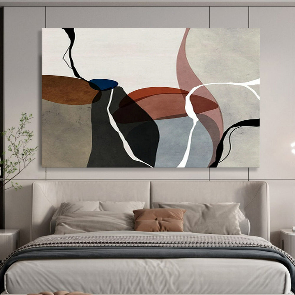 Custom-Made Giant Abstract Hand Painting for Corporate Training Center DLZ2742