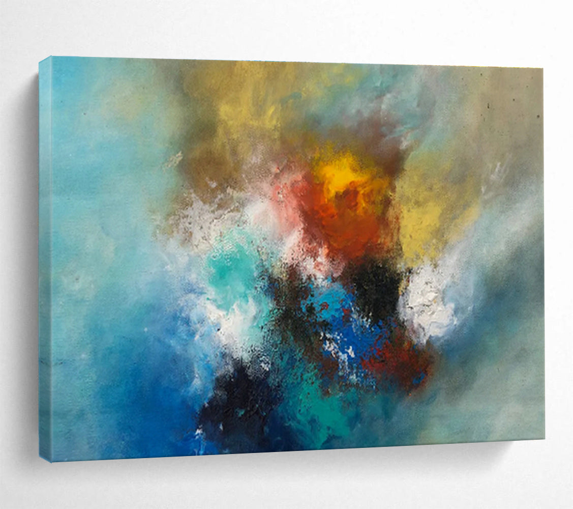 Large Geometric Abstract Canvas - Made to Order Oil on Linen for Office Decor
