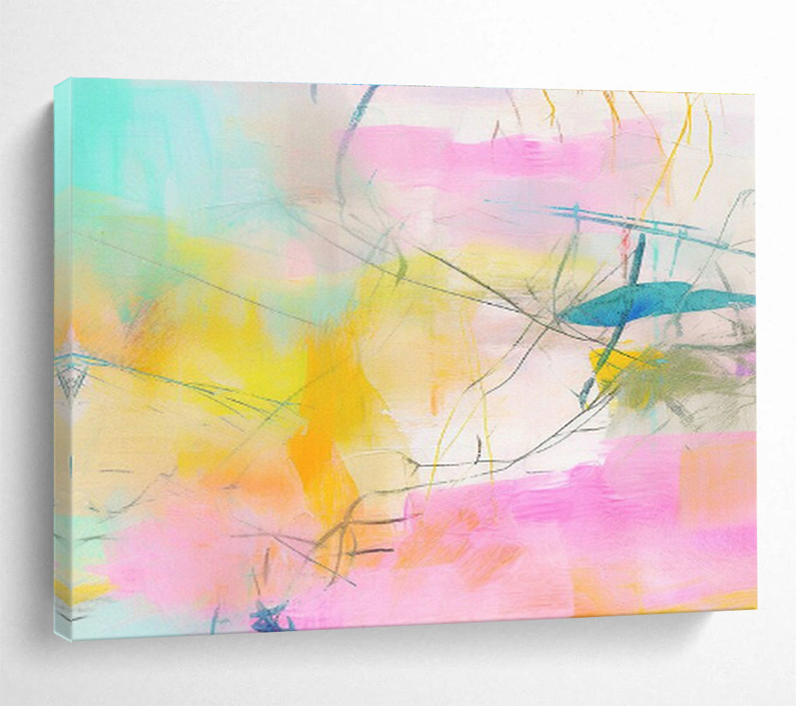 Customized Large Abstract Hand Painting for Cloud Computing Data Center Monitoring Room DLZ2885