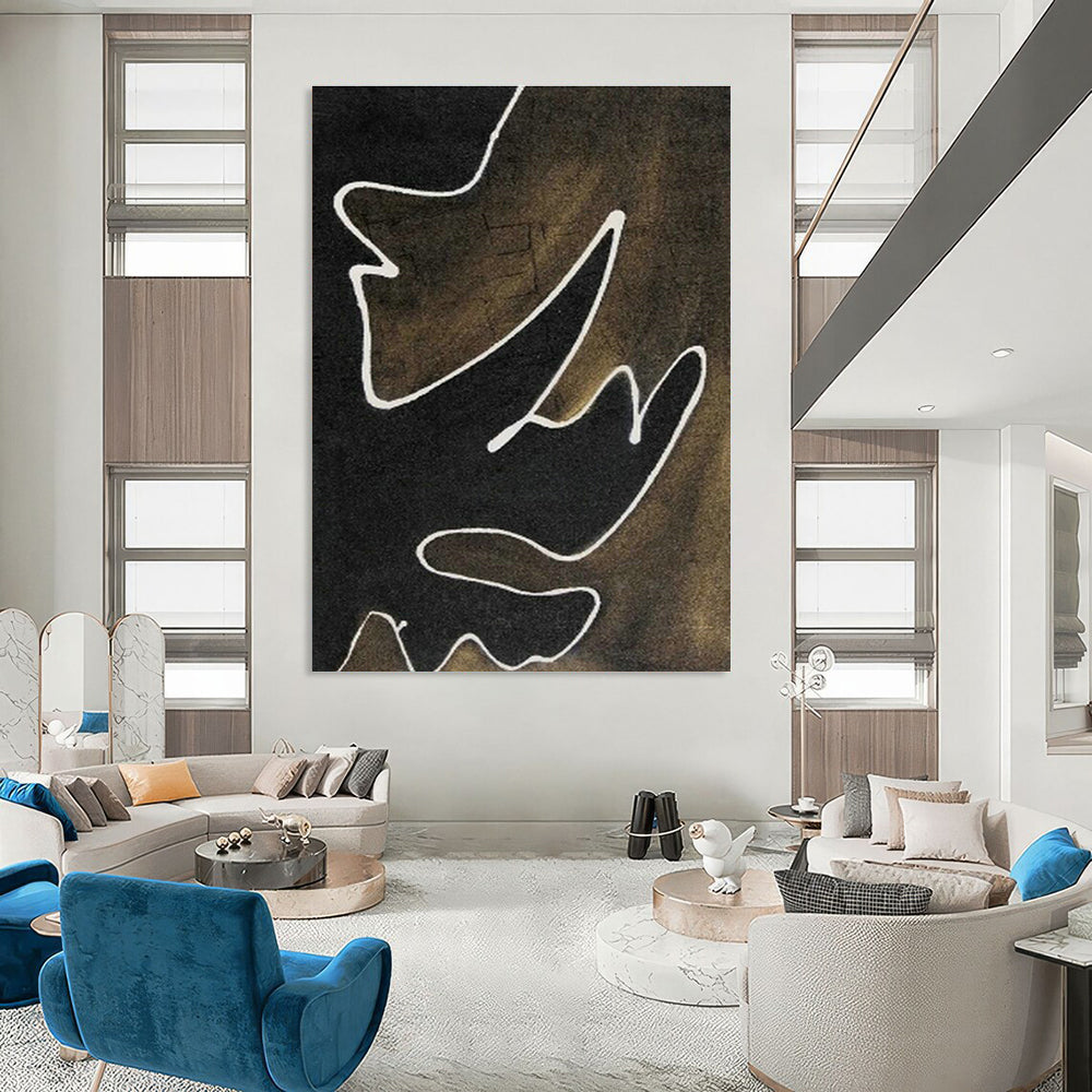 Gigantic Custom Hand-Painted Abstract Canvas for Plant-Based Cooking Schools  DLZ0070