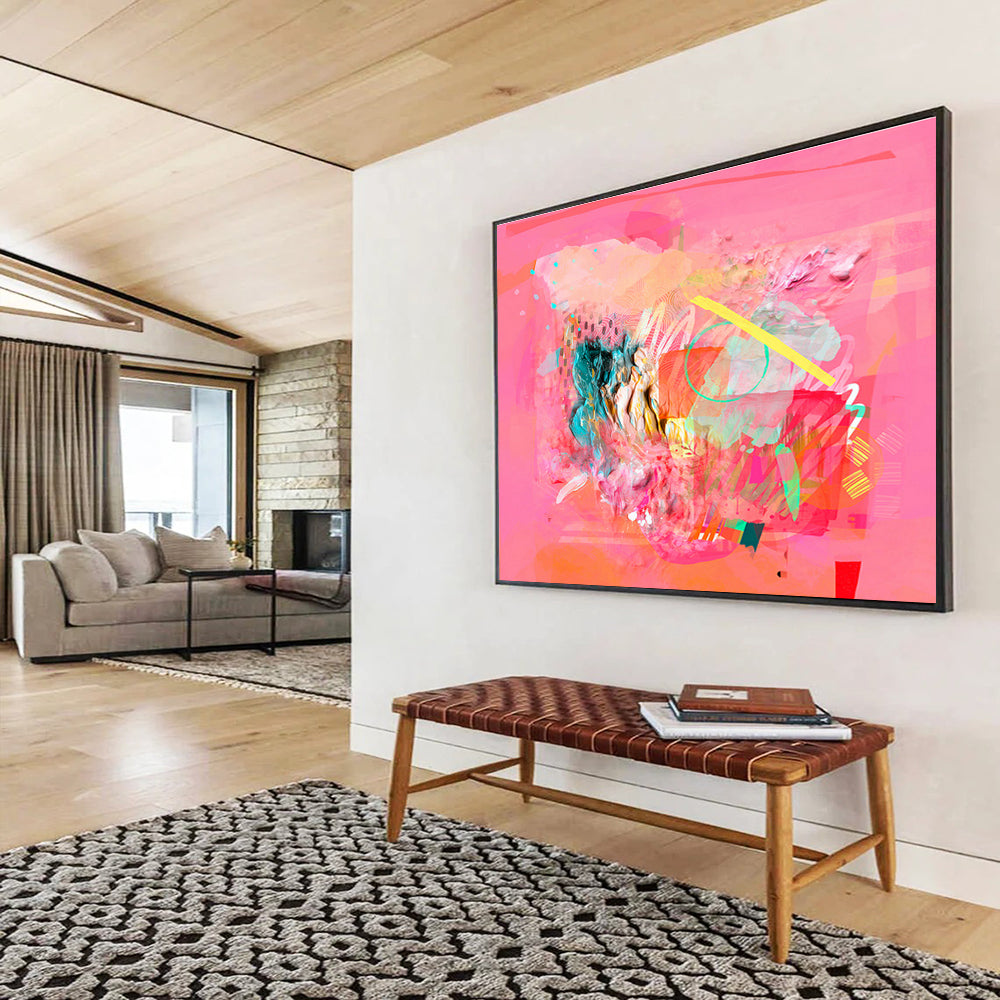 Interactive Magnetic Custom Hand-Painted Abstract Art for Offices and Collaborative Spaces