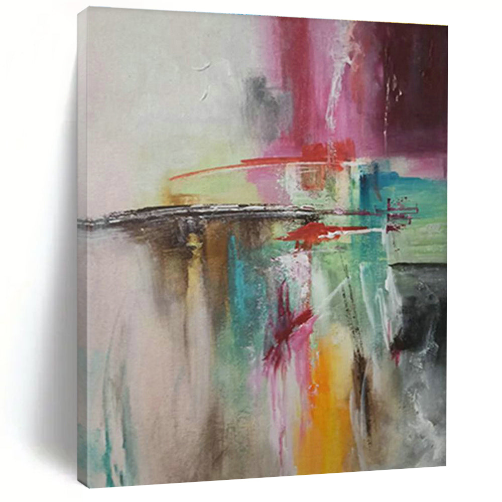 Oversized Custom Handmade Abstract Painting for Traditional Chinese Lion Dance Training Centers  DLZ0056