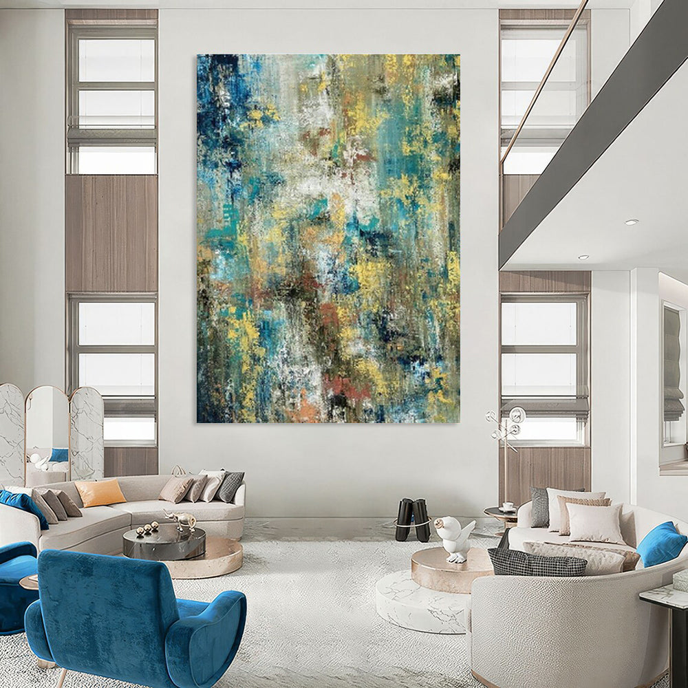 Extra Large Custom Handmade Abstract Painting for Vintage Camera Museums  DLZ0034