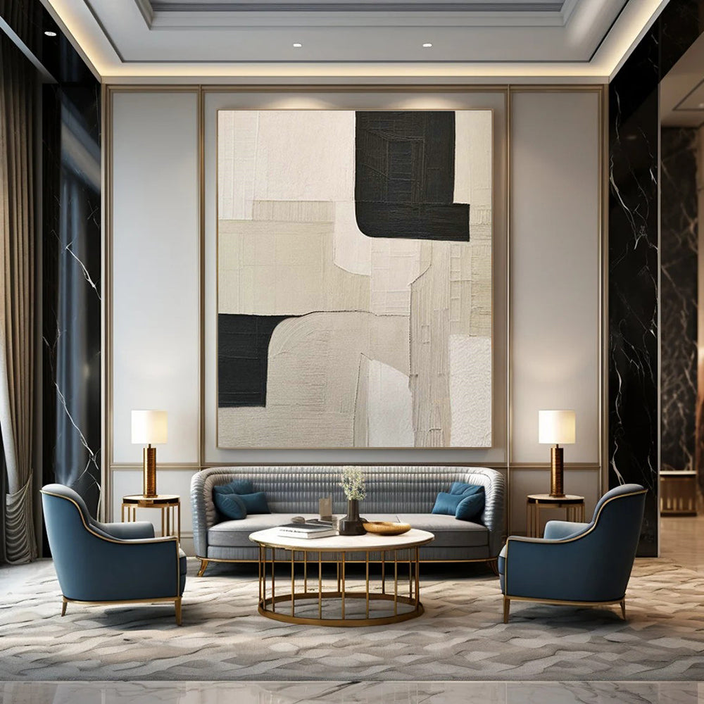 Vast Custom Hand-Painted Abstract Canvas - Artistic Edge for Street Art Galleries  DLZ0241