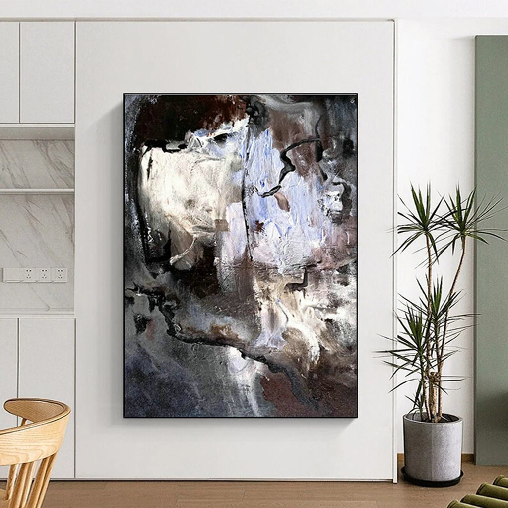 Extra Large Custom Hand-Painted Abstract Canvas for Traditional Native American Pottery Studios  DLZ0048
