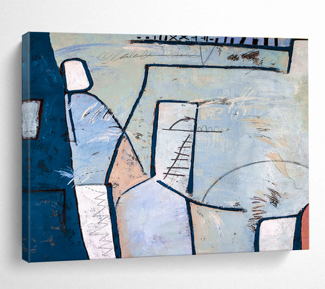 Oversized Custom Abstract Hand Painting for Vertical Waste Recycling Skyscraper DLZ2931