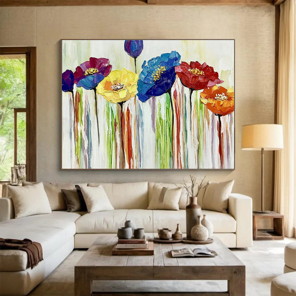 Large Custom Abstract Hand-Painted Art for Underwater Tsunami Generation Mechanism Research Station DLZ3167