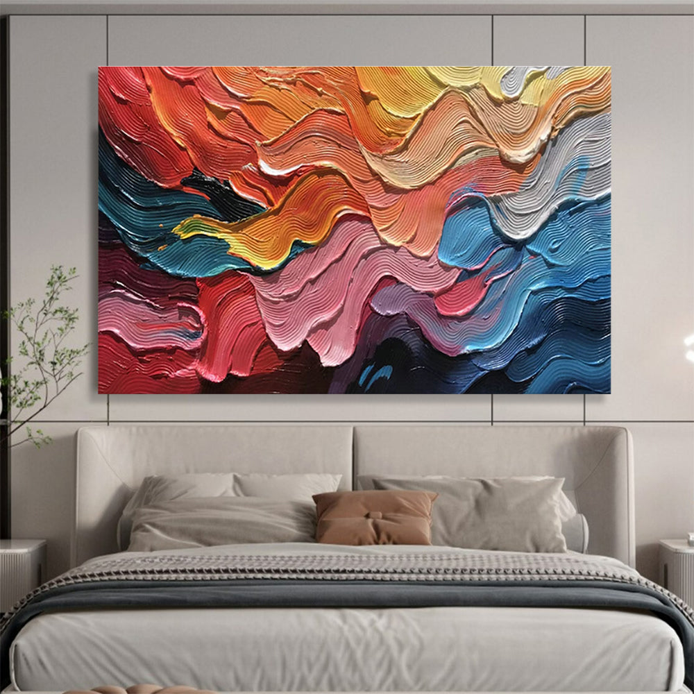 Customized Large Abstract Hand Painting for Underwater Noise Pollution Mitigation Material Development Project DLZ3207