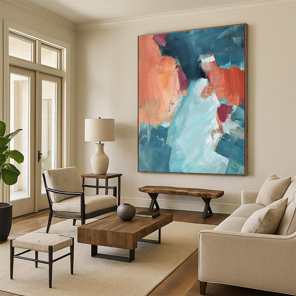 Striking Custom Hand-Painted Abstract Painting - Mysterious Aura for Ghost Story Telling Venues  DLZ0276