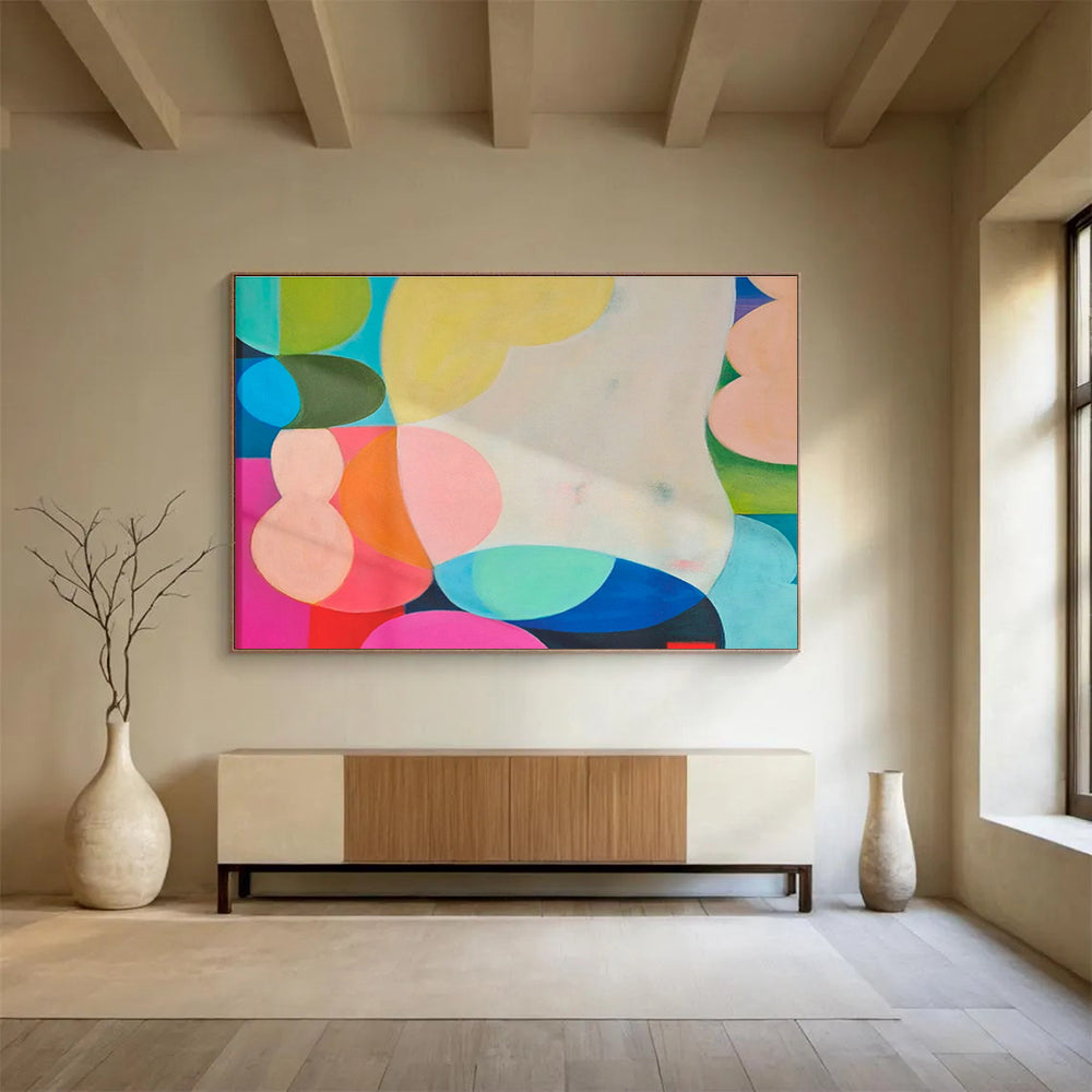 Holographic Foil Custom Hand-Painted Abstract for Retail Store Windows