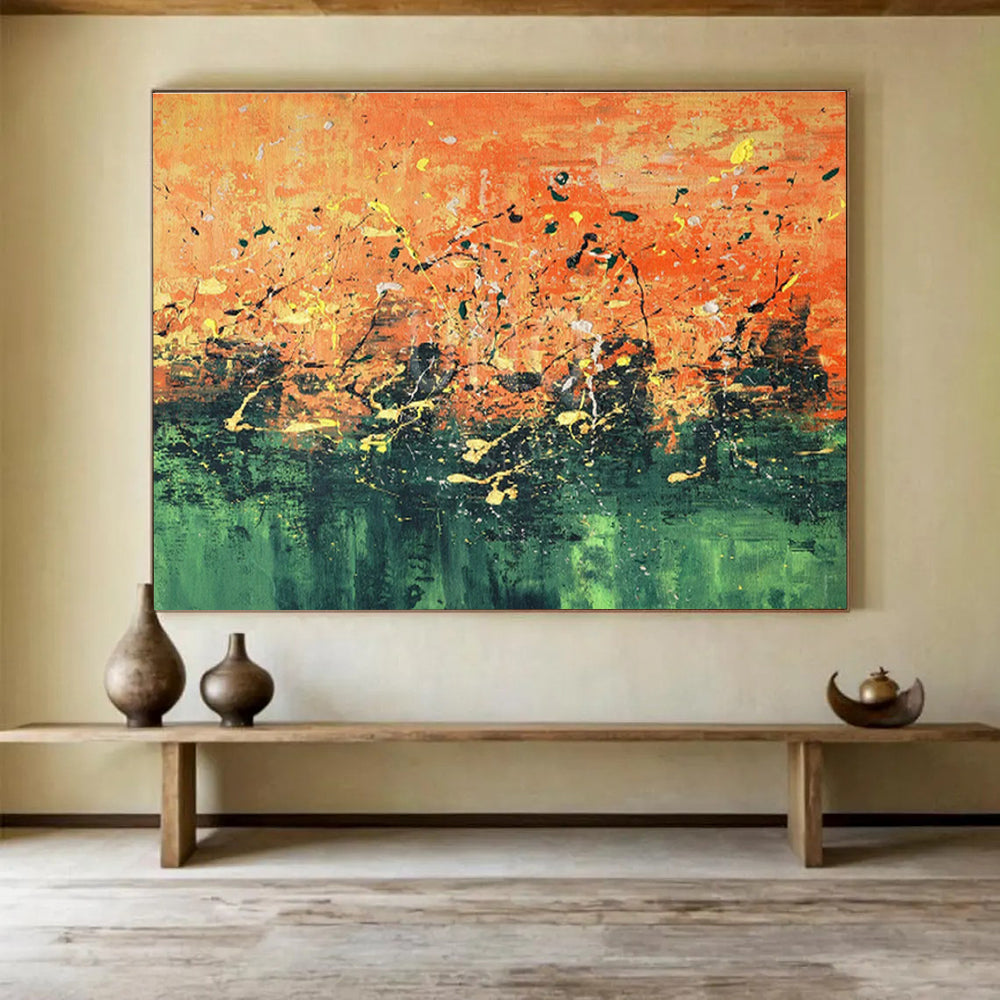 Tailored Autonomous Vehicle Testing Ground Giant Abstract Hand Painting DLZ2539
