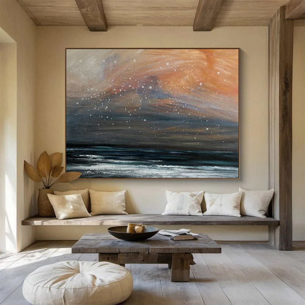 Customizable Airport Terminal Giant Abstract Hand Painting