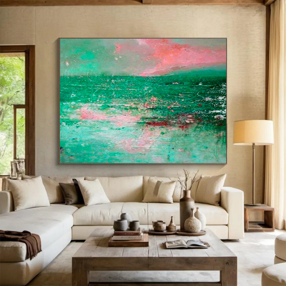 Large Custom Abstract Hand-Painted Art for Sports Medicine Clinic DLZ2782