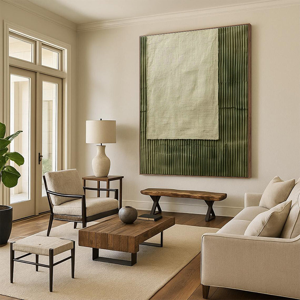 Monumental Large Custom Hand-Painted Abstract Art - Art Deco Chic for Luxury Hotel Lobbies  DLZ0332